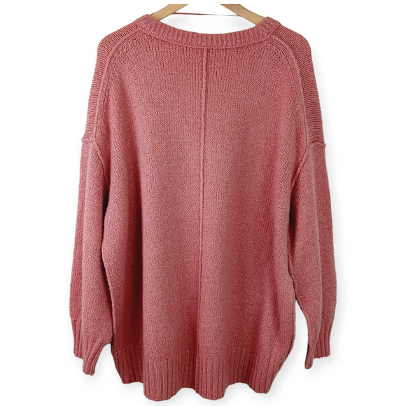 Free People SZ S Brookside Tunic Sweater Alpine Rose Oversized OB1153857 $128 - Picture 6 of 10